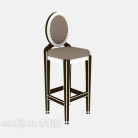 Modelo 3d de design retro de cadeira de bar