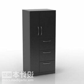 Office Black Cabinet 3d-modell