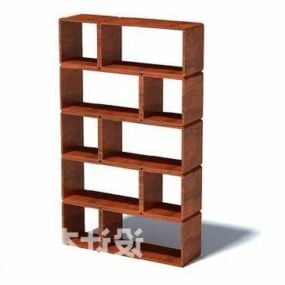Wood Bookshelf 3d model