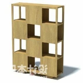 Modern Bookshelf Checker Pattern 3d model