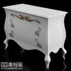 طاولة سرير بيضاء كلاسيكية V1