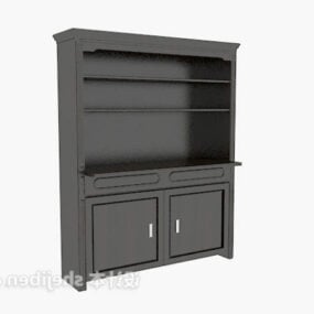 Black Painted Wall Cabinet 3d model