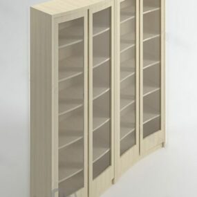 Curved Bookcase 3d model