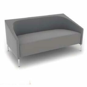 Grey Double Sofa Upholstery 3d model