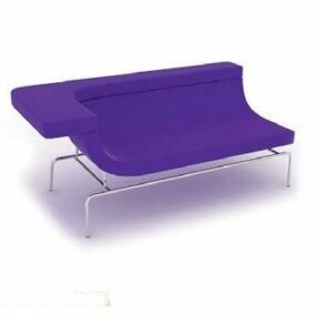 Modulo divano colore viola Modello 3d