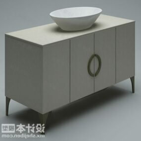 Washbasin With Under Cabinet 3d model
