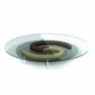 Material de vidrio de mesa de centro redonda