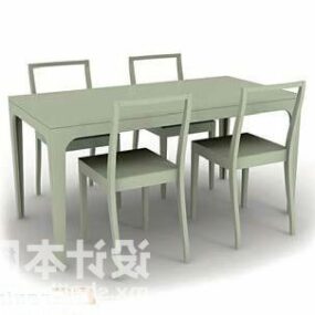 Mesa de jantar e cadeira V1 modelo 3d