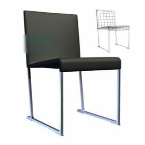 Restaurační židle Černá barva 3D model