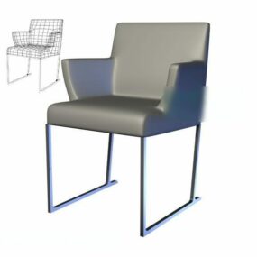 Кавове крісло білого кольору 3d модель