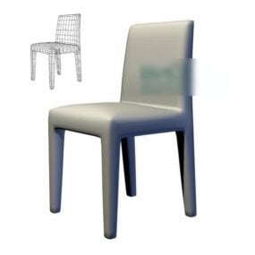 Common Restaurant Chair White Color 3d model