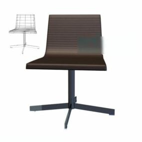 Brown Back Coffee Chair 3d model