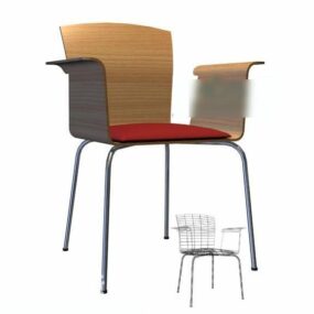 Office Chair Thin Back 3d model