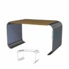 コーヒーテーブルの3Dモデルが編集されています。