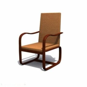 Πολυθρόνα σαλονιού Καμπύλη πλάτη 3d μοντέλο