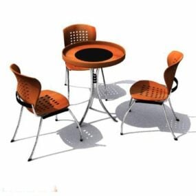 Conjunto de mesa e cadeira de centro modernista Modelo 3D