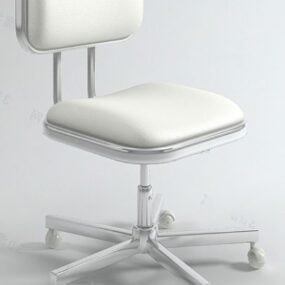 Office Chair White Painted 3d model