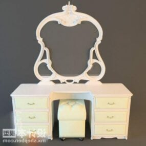 Bedroom White Dresser 3d model