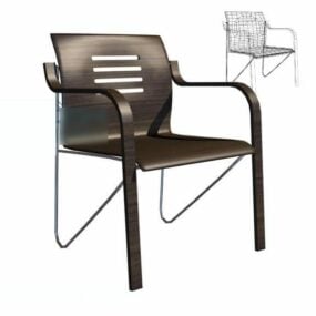 Coffee Armchair Iron Material 3d model
