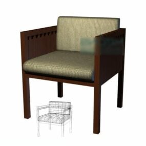 Cube Armchair For Restaurant 3d model
