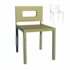 Simple Coffee Chair Low Back Style 3d model