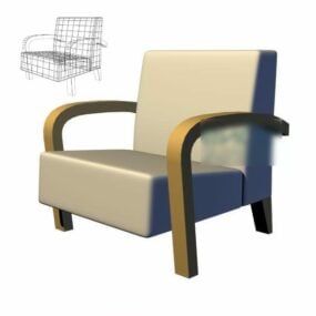 Kerusi Berlengan Upholsteri Untuk Ruang Tamu model 3d