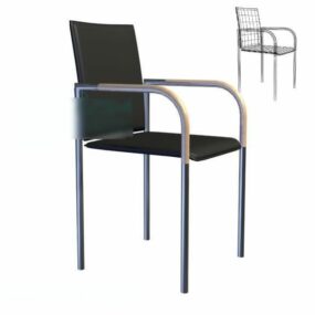 Kancelářská židle černá barva moderní styl 3D model