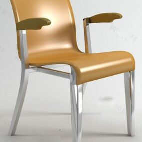 Office Chair Leather Back 3d model