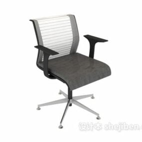Office Chair Wheels Style Mesh Back 3d model