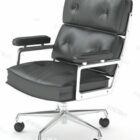 Wheels Office Chair Black Leather