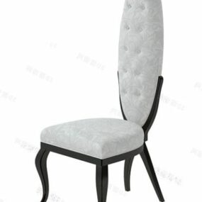 3д модель антикварного стула с высокой спинкой