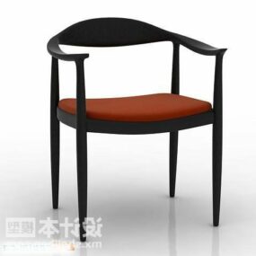 3д модель деревянного обеденного стула Модернизм
