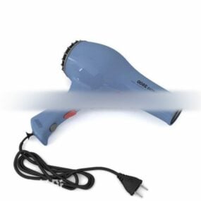 Blauer Haartrockner 3D-Modell