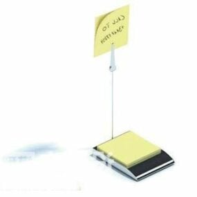 Office Supplies Note Paper 3d model