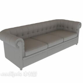 3d модель двоспального дивана Chesterfield