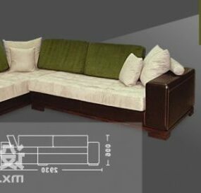 Multi Seaters Sofa Corner Style 3d model