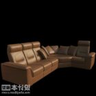 Canapé d'angle multi-places en cuir