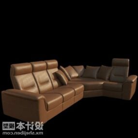 Multi Seaters Corner Sofa Leather 3d model