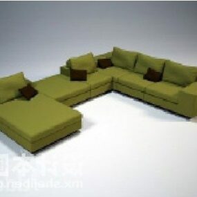 Segmentowa sofa wieloosobowa Model 3D