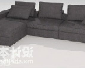Mehrsitzer-Sofa im Schnittstil, 3D-Modell
