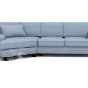Sofa wieloosobowa, trzymiejscowa, model 3D