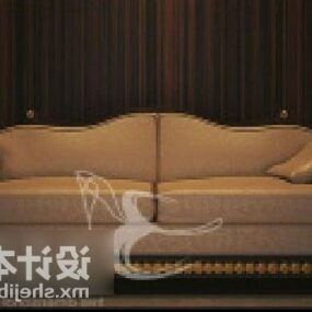 Double Sofa Camel Style 3d model