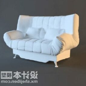 Sofá de salón estilo bolso blanco modelo 3d