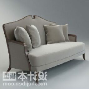 Living Room Camel Sofa Elegant 3d model