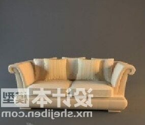 Living Room Elegant Vintage Sofa 3d model