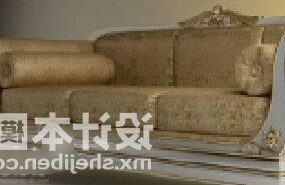 3д модель многоместного классического дивана Royal Royal