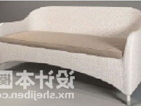 3д модель двуспального дивана для гостиной с гладкими краями