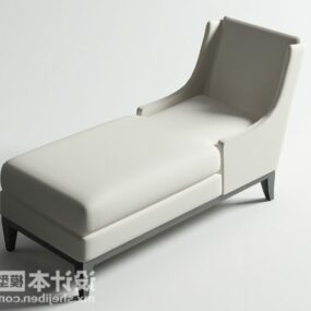 Modern White Sofa Daybed 3d model