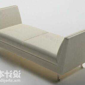Beige Fabric Sofa Daybed 3d model