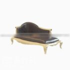 Classic Brass Leather Sofa Daybed